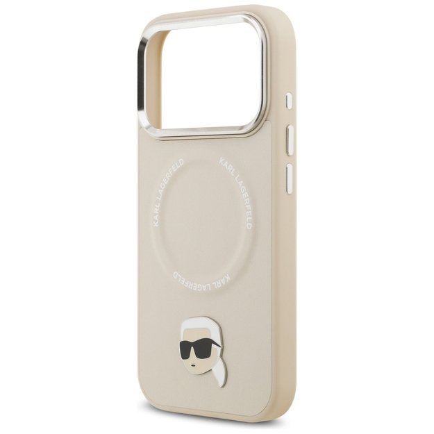 Karl Lagerfeld Karl Pin MagSafe Case for iPhone 17 Pro Max - Beige 5