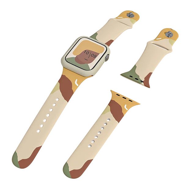 Silicone Strap Moro Watch Bracelet Band for Apple Watch 42 / 44 / 45 / 49 mm - Pattern 1 1