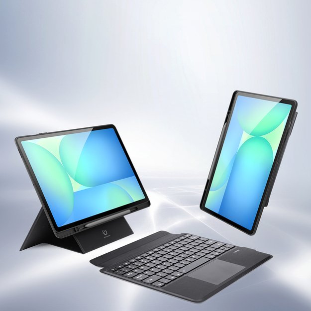 Etui z klawiaturą Dux Ducis (DK series) na Samsung Tab S10 FE+ (Plus) z podświetleniem - czarna 2