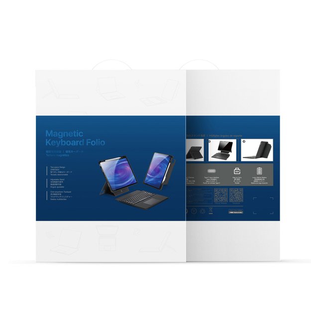 Etui z klawiaturą Dux Ducis (DK series) na Samsung Tab S10 FE+ (Plus) z podświetleniem - czarna 9
