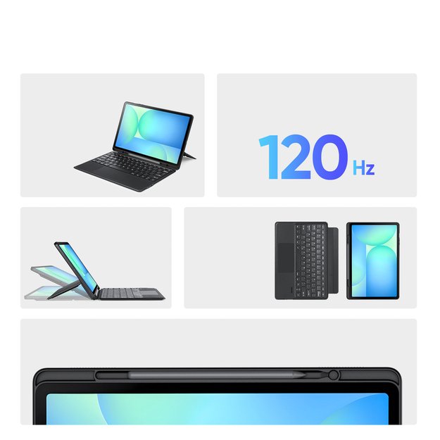 Etui z klawiaturą Dux Ducis (DK series) na Samsung Tab S10 FE+ (Plus) z podświetleniem - czarna 3