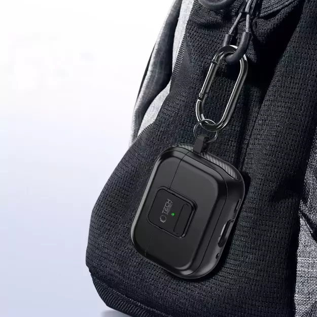 Tech-Protect Defender Hook MagSafe Case with Carabiner for Apple AirPods Pro 1 / 2 - Black 10