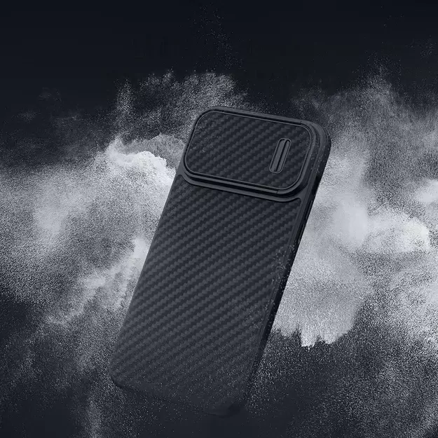 Nillkin Synthetic Fiber S Case iPhone 14 Pro case with camera cover, black 8