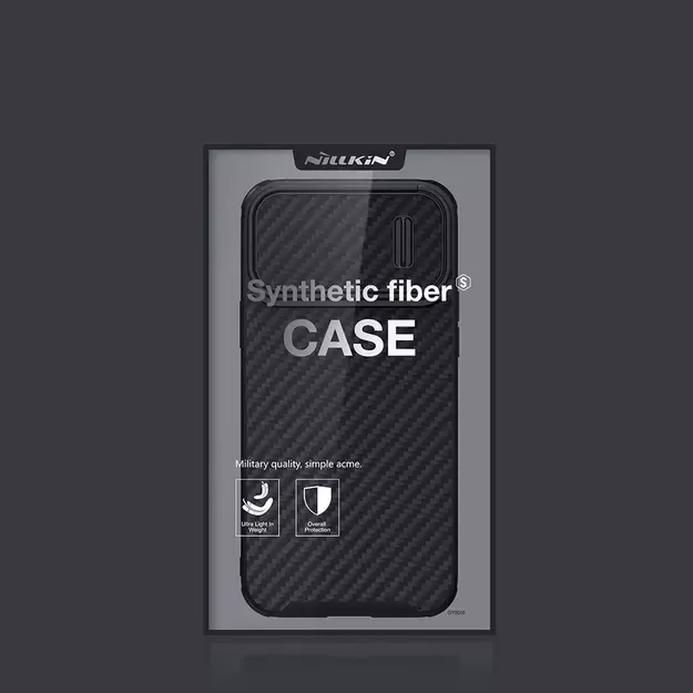 Nillkin Synthetic Fiber S Case iPhone 14 Pro case with camera cover, black 4