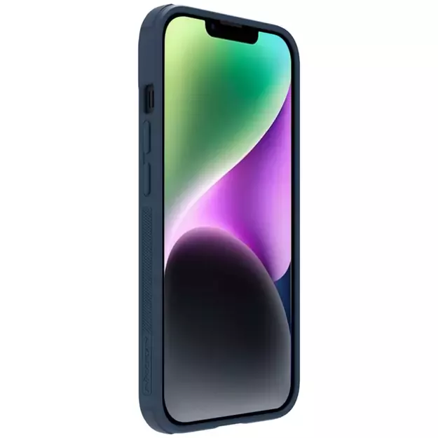 Nillkin Textured S Case for iPhone 14 Plus, armored cover with camera cover, blue 19