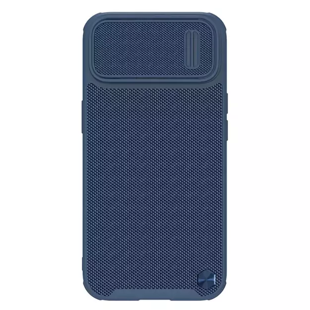 Nillkin Textured S Case for iPhone 14 Plus, armored cover with camera cover, blue