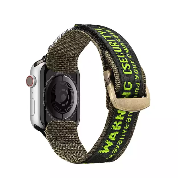 Dux Ducis Strap (Outdoor Version) Apple Watch Ultra Strap, SE, 9, 8, 7, 6, 5, 4, 3, 2, 1 (49, 45, 44, 42 mm) Nylon Band Bracelet Black/Green 1