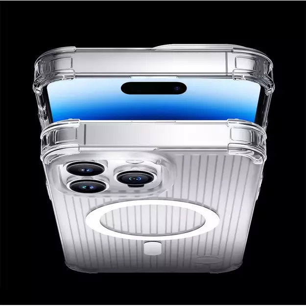 Kingxbar PQY Go Out Series magnetic case for iPhone 14 MagSafe silver 1