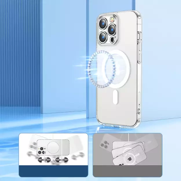 Joyroom 14D Magnetic Case Magnetic Case for iPhone 14 Plus Compatible with MagSafe transparent (JR-14D7) 2