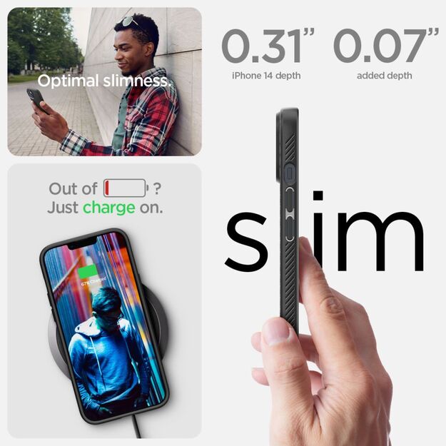 Spigen Liquid Air Case for iPhone 14 Plus - Matte Black 15