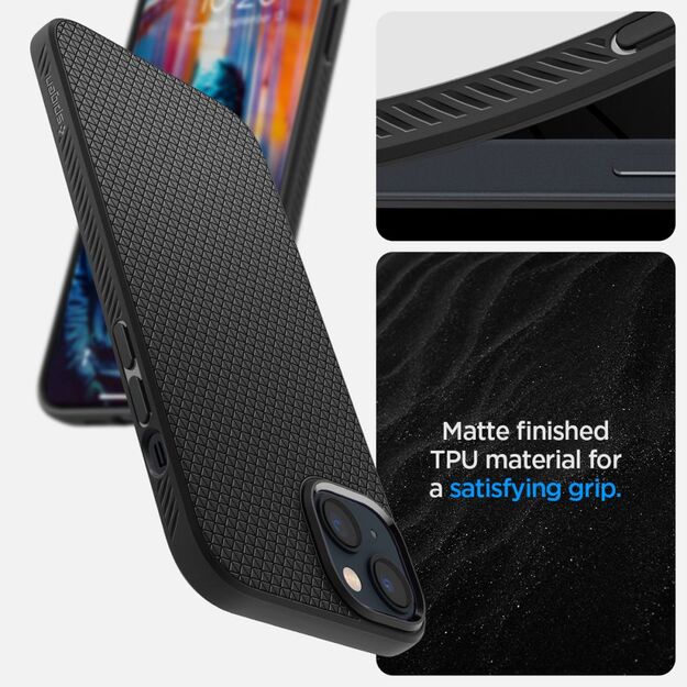 Spigen Liquid Air Case for iPhone 14 Plus - Matte Black 11