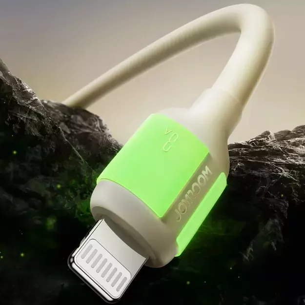 Joyroom S-A53 3A USB-A Cable - Lightning with Fluorescent Tip 2m - Beige 7