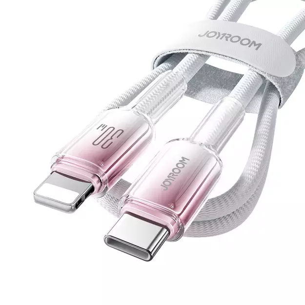 Joyroom S-A42 Crystal-Clear Series 30W USB-C - Lightning cable 1.2m - white 17