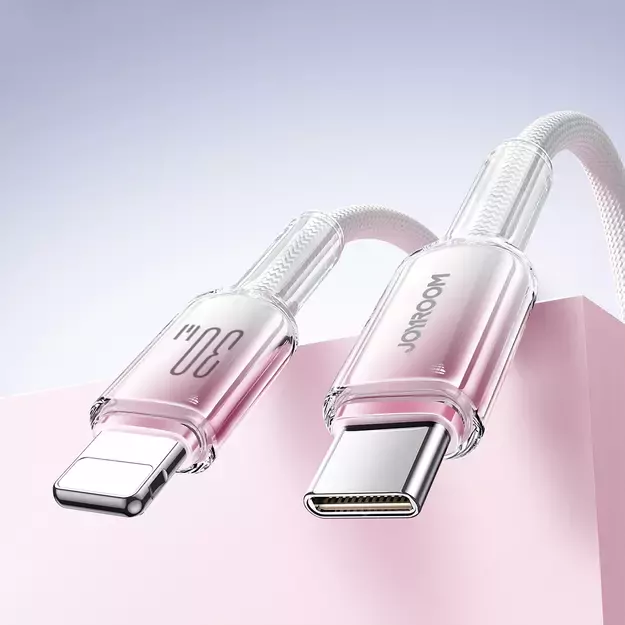 Joyroom S-A42 Crystal-Clear Series 30W USB-C - Lightning cable 1.2m - white 20