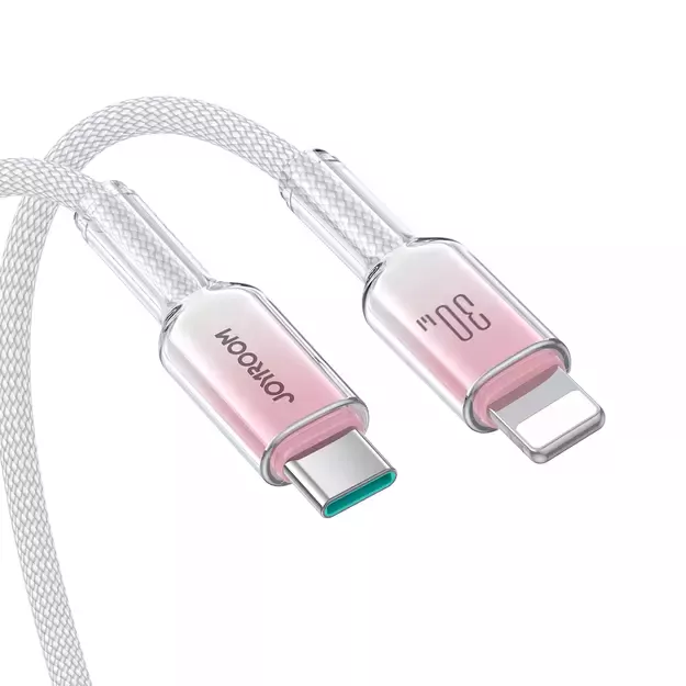 Joyroom S-A42 Crystal-Clear Series 30W USB-C - Lightning cable 1.2m - white 19