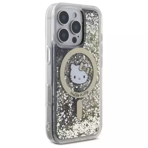 Hello Kitty Liquid Glitter Fever MagSafe Case for iPhone 16 Pro Max - Gold 10
