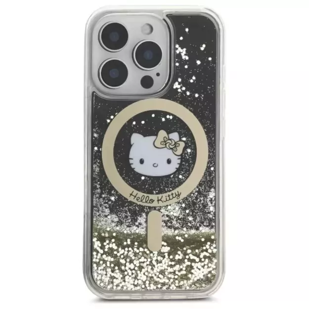Hello Kitty Liquid Glitter Fever MagSafe Case for iPhone 16 Pro Max - Gold 9
