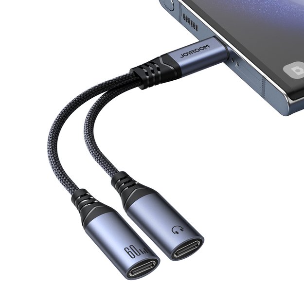 Joyroom SY-C03 USB-C to 2x USB-C 2in1 DAC adapter - black 7