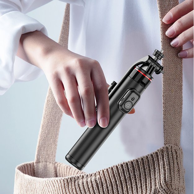 Selfie stick WC1Y2S 1.3m aluminum alloy telescopic tripod with phone holder - black 17