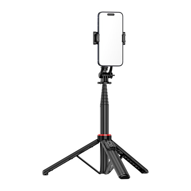 Selfie stick WC1Y2S 1.3m aluminum alloy telescopic tripod with phone holder - black 7