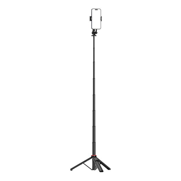Selfie stick WC1Y2S 1.3m aluminum alloy telescopic tripod with phone holder - black 9