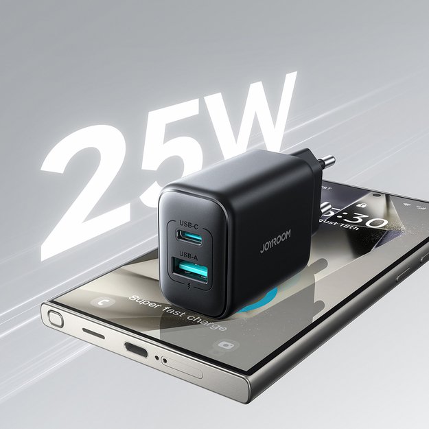 Joyroom JR-TCF13 network charger USB-C / USB-A 25W SFC / PPS / PD - black 8