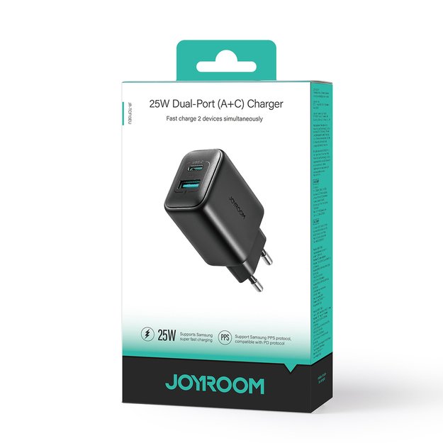 Joyroom JR-TCF13 network charger USB-C / USB-A 25W SFC / PPS / PD - black 7