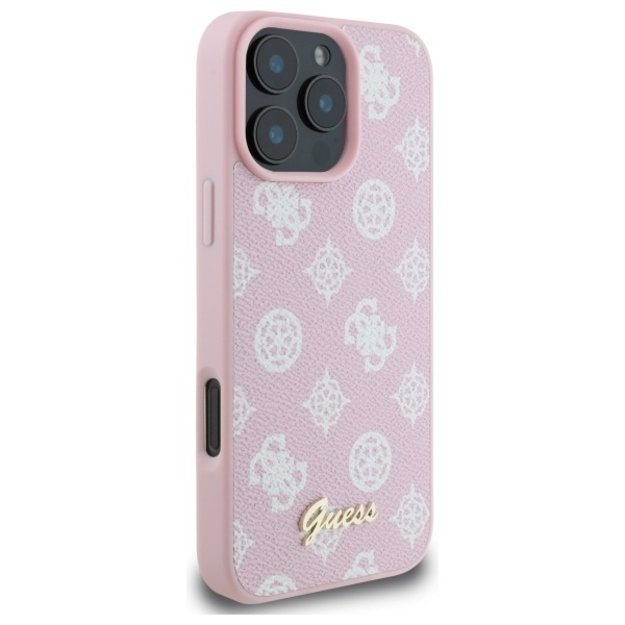 Guess Peony Script MagSafe iPhone 16 Pro Max Case - Pink 3