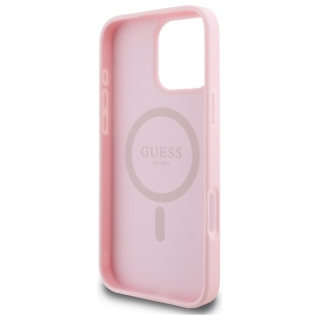 Guess Peony Script MagSafe iPhone 16 Pro Max Case - Pink 6