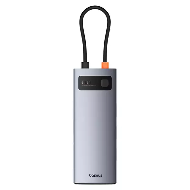 Baseus Metal Gleam 7in1 HDMI 4K 60Hz USB-C Hub / 3x USB 3.0 / USB-C PD / SD / microSD - Gray 1