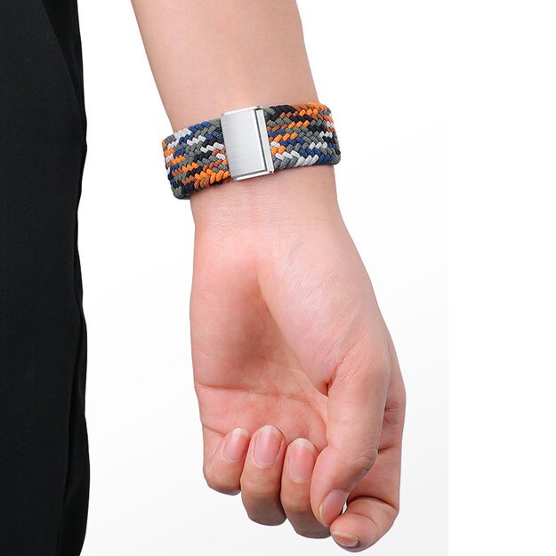 Braided Fabric Strap Bracelet Strap Fabric Band for Apple Watch 42 / 44 / 45 / 49 mm - Multicolor 2