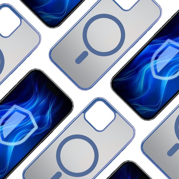 3mk Frosty MagCase Blue Case for Apple iPhone 15 - Transparent 1