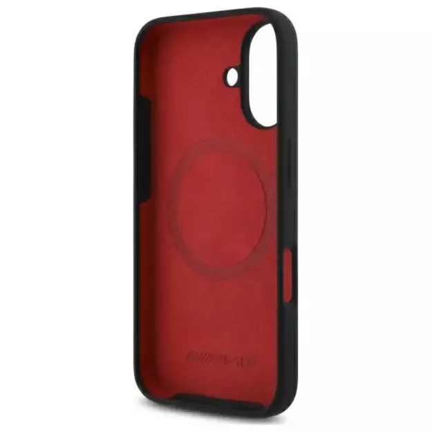 AMG Checkered Flag Pattern MagSafe iPhone 16 Case - Black 13