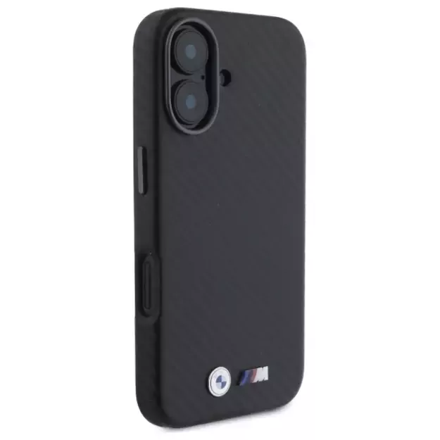BMW Carbon Wrapped Metal iPhone 16 Case - Black 12