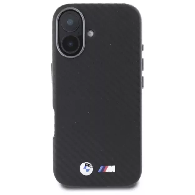 BMW Carbon Wrapped Metal iPhone 16 Case - Black 11