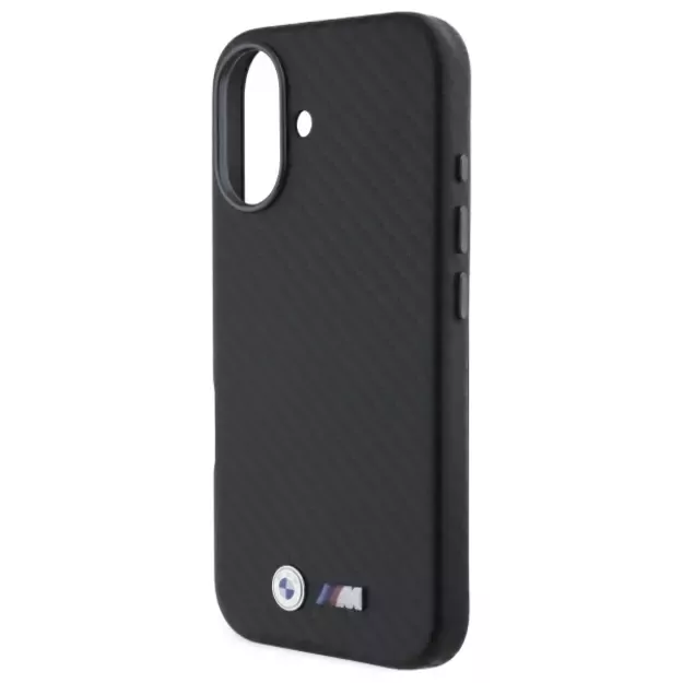 BMW Carbon Wrapped Metal iPhone 16 Case - Black 14
