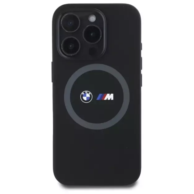 BMW M Silicone Printed Ring MagSafe Case for iPhone 16 Pro Max - Black 9