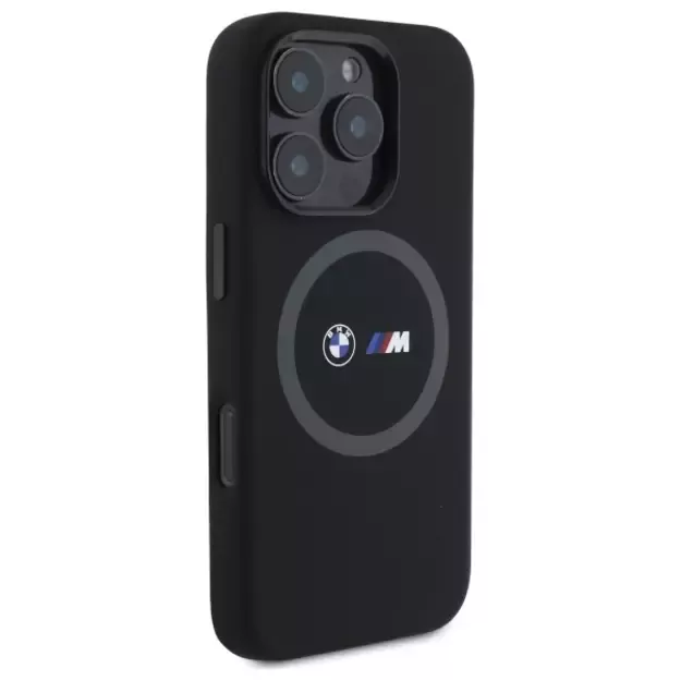 BMW M Silicone Printed Ring MagSafe Case for iPhone 16 Pro Max - Black 10