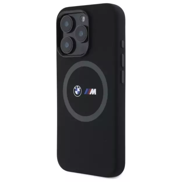 BMW M Silicone Printed Ring MagSafe Case for iPhone 16 Pro Max - Black 8