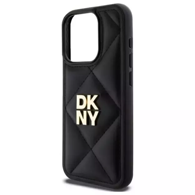 DKNY Quilted Stack Logo iPhone 15 Pro Case - Black 12