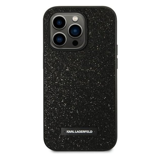 Karl Lagerfeld KLHCP14LG2ELK iPhone 14 Pro 6.1 &quot hardcase black / black Glitter Plaque Logo 2