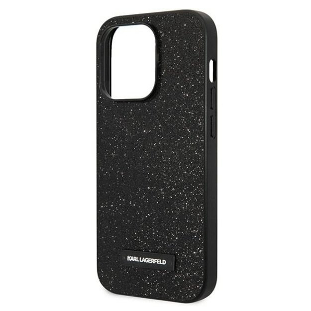 Karl Lagerfeld KLHCP14LG2ELK iPhone 14 Pro 6.1 &quot hardcase black / black Glitter Plaque Logo 5