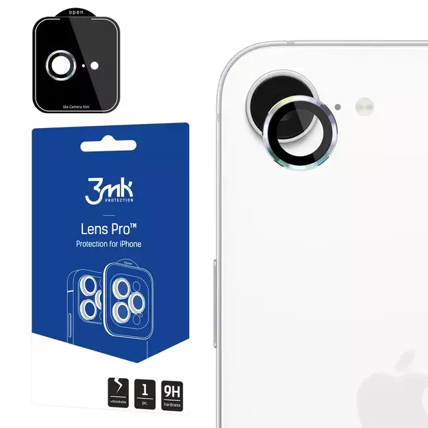 3mk Lens Protection Pro Tempered Glass for iPhone 16e - Multicolor