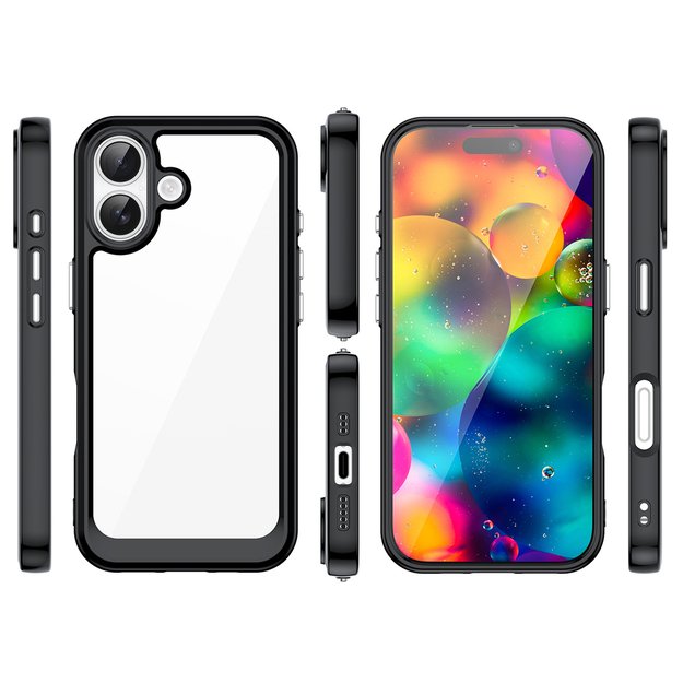 Outer Space iPhone 17 Case - Black Transparent 1