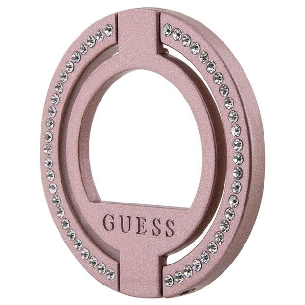 Guess MagSafe Ring stand GUMRSALDGP pink/pink Rhinestone 1