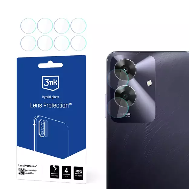 Hybrid Glass for Camera Lens 3mk Lens Protection for Realme Note 60
