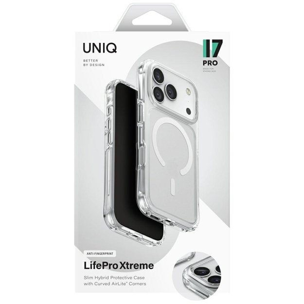 Uniq LifePro Xtreme Magclick Charging Case for iPhone 17 Pro - Clear-Glitter 5