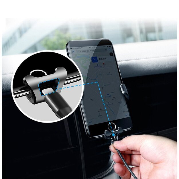 Baseus Gravity Car Mount gravity air vent car holder for 4-6  phone black (SUYL-01) 19