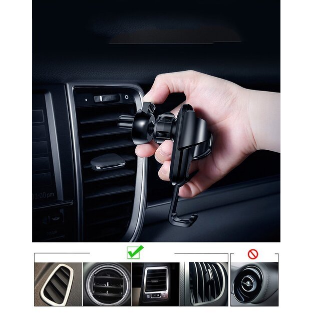 Baseus Gravity Car Mount gravity air vent car holder for 4-6  phone black (SUYL-01) 18