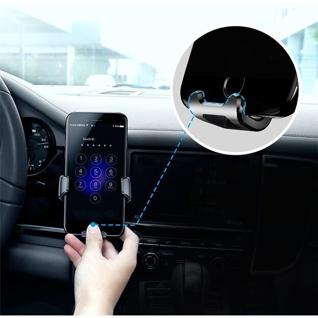 Baseus Gravity Car Mount gravity air vent car holder for 4-6  phone black (SUYL-01) 21